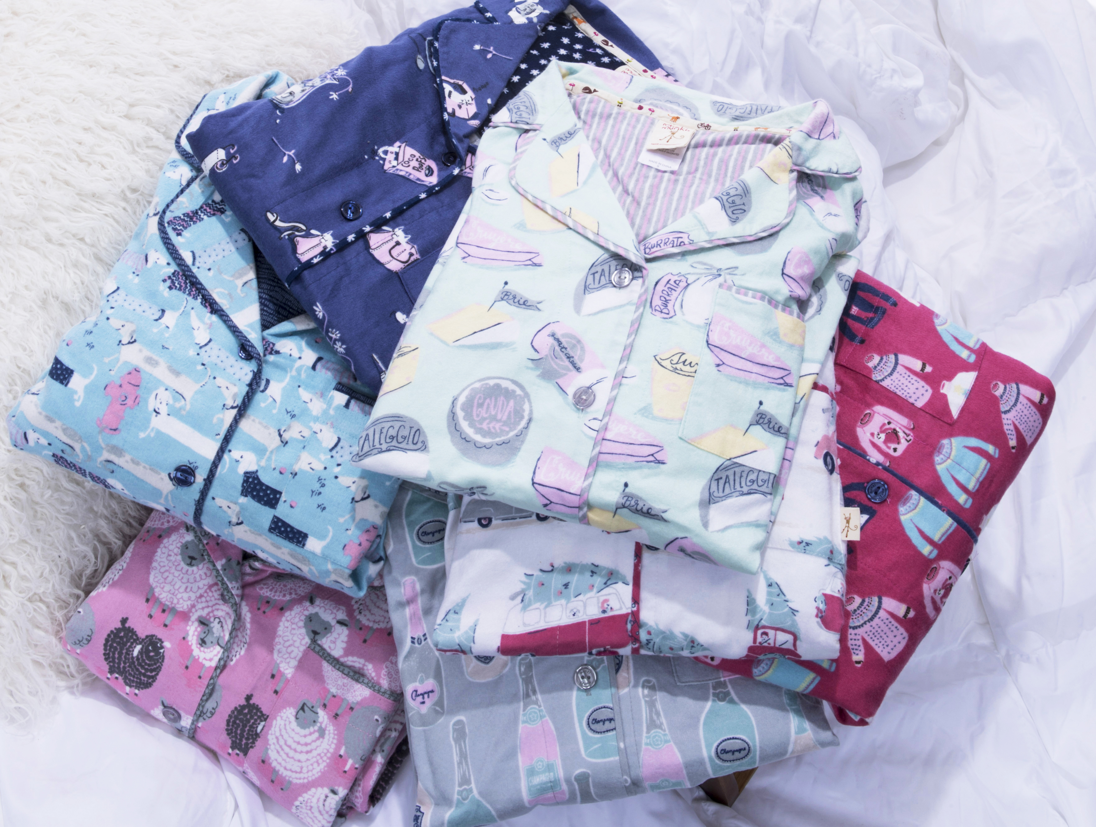 Women's Flannel Pajamas  Jersey Knit Cotton Pajamas