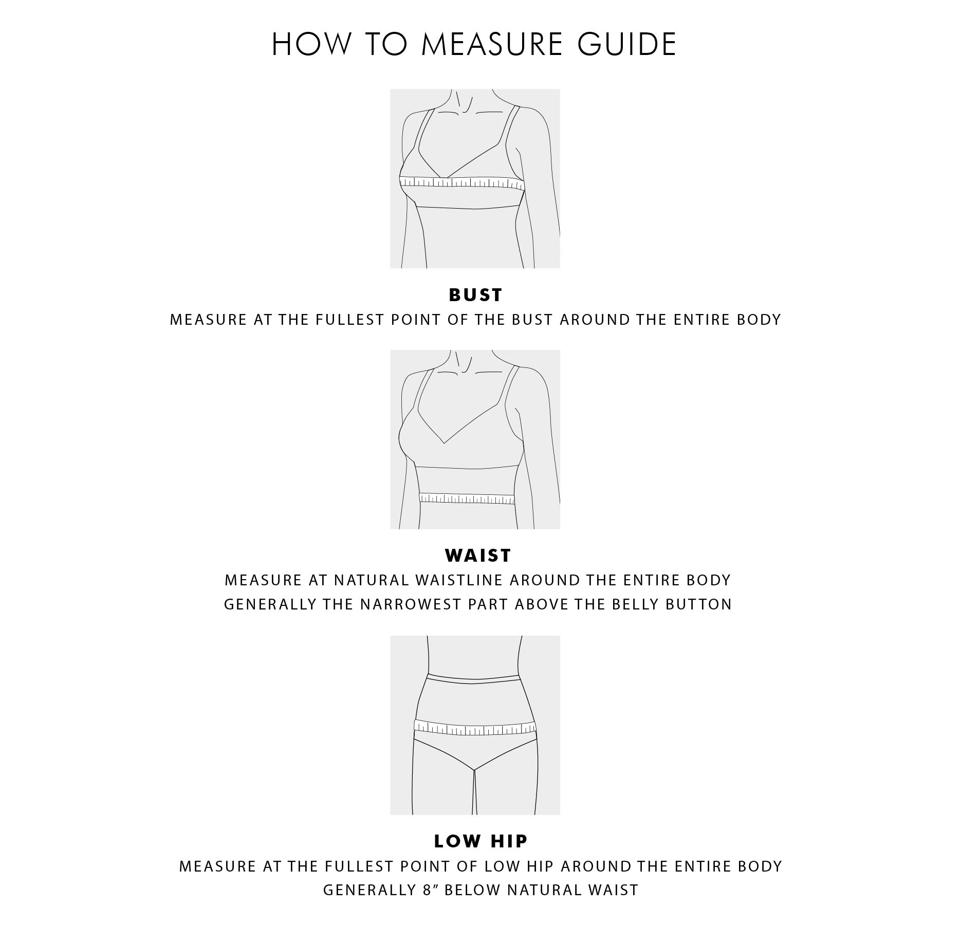 Pajama Measurement Chart